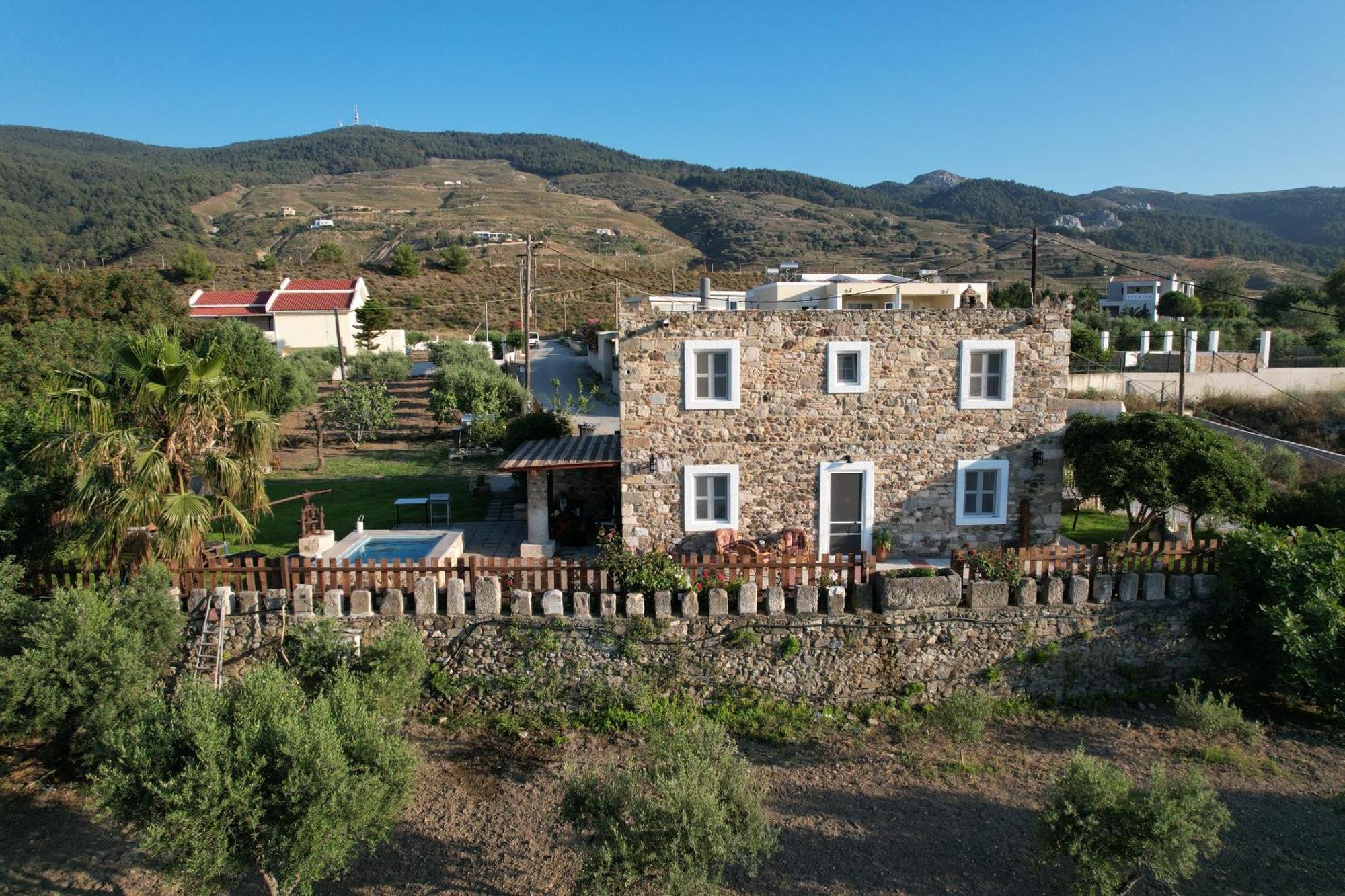 Traditional Kos Villa With Swimming Pool, Lawn Yard And Bbq Exteriör bild